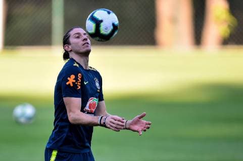 Brazil s national soccer team player Filipe Luis participates in a training session at the Altetico Mineiro training center, in Belo Horizonte, Brazil, 01 July 2019. Brazil will face Argentina in a Copa America 2019 semifinal match tomorrow. Brazil s national soccer team training session !ACHTUNG: NUR REDAKTIONELLE NUTZUNG!  Copyright: xYurixEdmundox COPAME2326 20190702-636976234554246835
