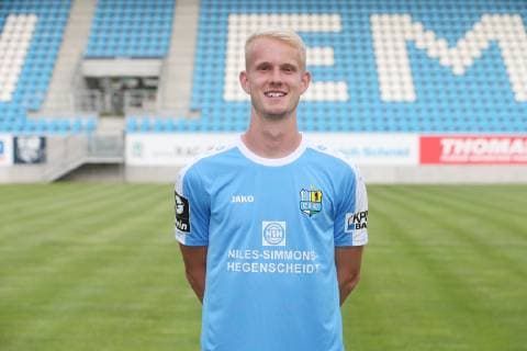 Jan - Pelle Hoppe; Chemnitzer FC; 3.Liga, Porträttermin 2019 2020 , Chemnitz, 01.07.2019, Stadion Chemnitz, Fussball , Teampraesentation Chemnitz Fussball Regionalliga