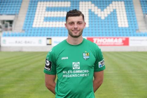 Joshua Mroß Mross; Chemnitzer FC; 3.Liga, Porträttermin 2019 2020 , Chemnitz, 01.07.2019, Stadion Chemnitz, Fussball , Towart, Teampraesentation Chemnitz Fussball Regionalliga