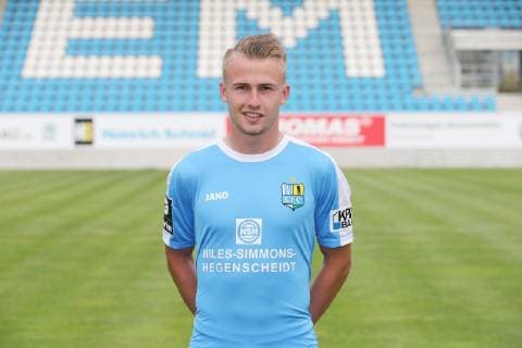 Jakob Gesien; Chemnitzer FC; 3.Liga, Porträttermin 2019 2020 , Chemnitz, 01.07.2019, Stadion Chemnitz, Fussball , Teampraesentation Chemnitz Fussball Regionalliga