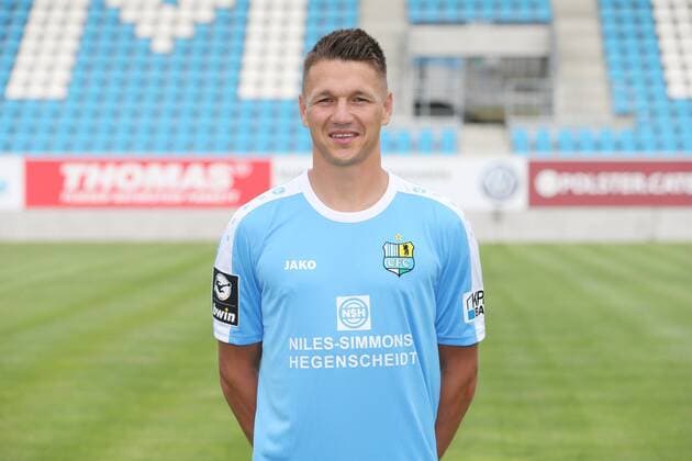 Daniel Frahn; Chemnitzer FC; 3.Liga, Porträttermin 2019 2020 , Chemnitz, 01.07.2019, Stadion Chemnitz, Fussball ,Teampraesentation Chemnitz Fussball Regionalliga