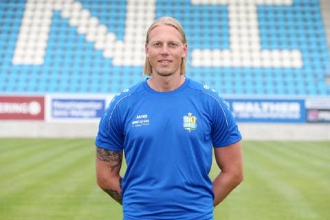 Marcel Höttecke Hoettecke; Chemnitzer FC; 3.Liga, Porträttermin 2019 2020 , Chemnitz, 01.07.2019, Stadion Chemnitz, Fussball , Teampraesentation Chemnitz Fussball Regionalliga Torwarttrainer