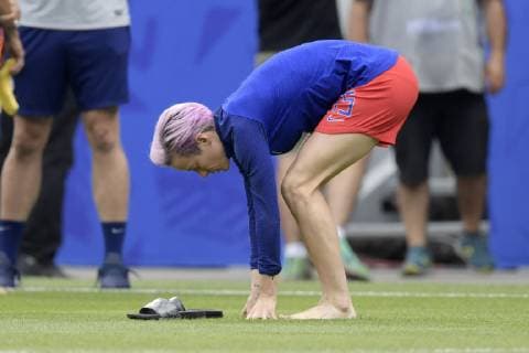 Megan Rapinoe of USA women during the FIFA Women s World Cup France 2019 semi final match between England and United States of America at Stade de Lyon on July 02, 2019 in Lyon, France FIFA Women s World Cup France 2019 2018 2019 xVIxVIxImagesx xGerritxvanxKeulenxIVx 14891333