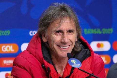 July 2nd 2019, Mineirao, Belo Horizonte, Brazil; Copa America International football, semi final, Brazil versus Argentina; Pre game press conference, PK, Pressekonferenz for Peru, Head coach Ricardo Gareca  ActionPlus12150031 MaxxPeixoto