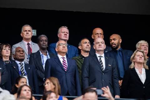 190702 President Karl-Erik Nilsson of the Swedish Football Federation ahead of the FIFA Women s World Cup semi-final match between England and USA on July 2, 2019 in Lyon. Photo: Simon Hastegard Bildbyran Kod SH 180099 bbeng fotboll football fotball soccer dam women kvinner frankrike france vm vm 2019 verdensmesterskap världsmästerskap fifa women s world cup 2019 world cup semifinal semi final knockout stage england usa Copyright: SIMONxHASTEGARD BB190702SH145