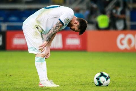 Brazil vs. Argentina BELO HORIZONTE, MG - 02.07.2019: BRAZIL VS. ARGENTINA - Messi, from Argentina, during a match between Brazil and Argentina, valid for the semifinal of Copa América 2019, held on Tuesday (02) at the Estádio do Mineirão in Belo Horizonte, MG. (Photo: Dudu Macedo Fotoarena) x1757515x  DuduxMacedo