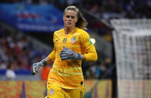 02.07.2019, xcex, FRA, Lyon, Stade de Lyon, Frauenfussball, WM, Weltmeisterschaft, FIFA, Halbfinale FIFA Frauen WM England - USA Alyssa Naeher (USA)