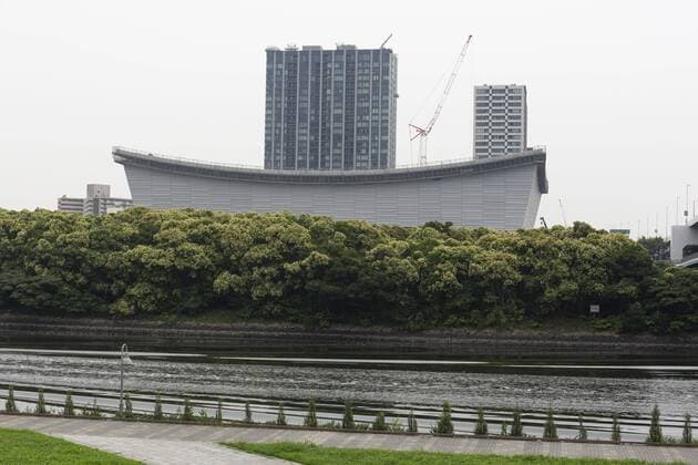July 3, 2019 - Tokyo, Japan - A general view of Ariake Arena under construction, venue for volleyball competitions during the Tokyo 2020 Olympic and Paralympic Games. Members of the press visited the Games venues under construction for Olympic and Paralympic Games Tokyo 2020. Most buildings report over 70% of completion. Tokyo 2020 Venues - Media Tour - ZUMAm191 92118689st Copyright: xRodrigoxReyesxMarinx