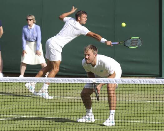 Andreas Mies und Kevin Krawietz, Doppel Tennis - Wimbledon 2019 - Grand Slam ITF ATP, Tennis Herren WTA, Tennis Damen - AELTC - London - - Great Britain - 3 July 2019. Copyright: xJuergenxHasenkopfx