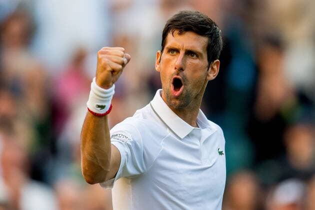 Sport Themen der Woche KW27 Sport Bilder des Tages 190703 Novak Djokovic of Serbia celebrates after winning the men s second round singles match during Wimbledon on July 3, 2019 in London. Photo: Vegard Wivestad Grott BILDBYRAN kod VG 170366 bbeng wimbledon wimbledon 2019 tennis day 3 dag 3 serbien jubel *** 190703 Novak Djokovic of Serbia celebrates after winning the men s second round singles match during Wimbledon on July 3, 2019 in London Photo Vegard Wivestad Grott BILDBYRAN kod VG 170366 bbeng wimbledon wimbledon 2019 tennis day 3 dag 3 serbien jubel,  Copyright: VEGARDxWIVESTADxGRoTT BB190703ZW003