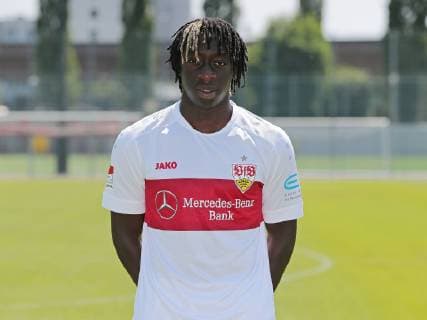 FUSSBALL 2. BUNDESLIGA SAISON 2019 2020 03.07.2019 Fototermin beim VfB Stuttgart Tanguy Coulibaly; VfB Stuttgart