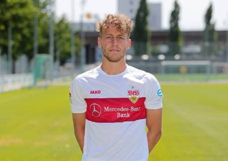 FUSSBALL 2. BUNDESLIGA SAISON 2019 2020 03.07.2019 Fototermin beim VfB Stuttgart David Groezinger; VfB Stuttgart