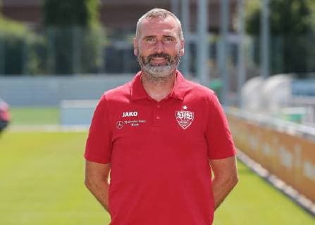 FUSSBALL 2. BUNDESLIGA SAISON 2019 2020 03.07.2019 Fototermin beim VfB Stuttgart Trainer, Cheftrainer Tim Walter; VfB Stuttgart
