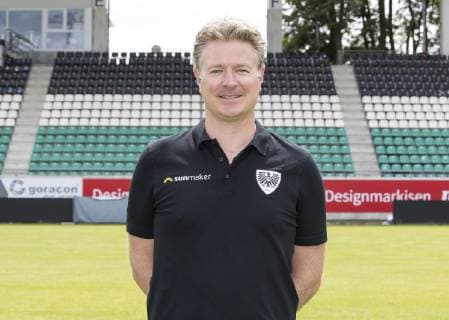 Dr. Tim Hartwig; SC Preußen Münster; 3. Liga, Porträttermin 2019 2020 DFB regulations prohibit any use of photographs as image sequences and or quasi-video. Copyright: xKirchner MarcoxSteinbrennerx