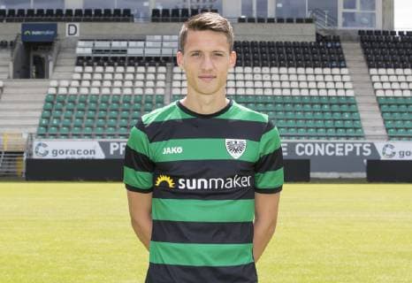 Maurice Litka; SC Preußen Münster; 3. Liga, Porträttermin 2019 2020 DFB regulations prohibit any use of photographs as image sequences and or quasi-video. Copyright: xKirchner MarcoxSteinbrennerx