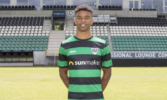 Naod Mekonnen; SC Preußen Münster; 3. Liga, Porträttermin 2019 2020 DFB regulations prohibit any use of photographs as image sequences and or quasi-video. Copyright: xKirchner MarcoxSteinbrennerx