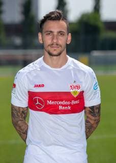 Anastasios Donis VfB Stuttgart , FUSSBALL 2. BUNDESLIGA SAISON 2019 2020 03.07.2019 Fototermin beim VfB Stuttgart Anastasios Donis; VfB Stuttgart