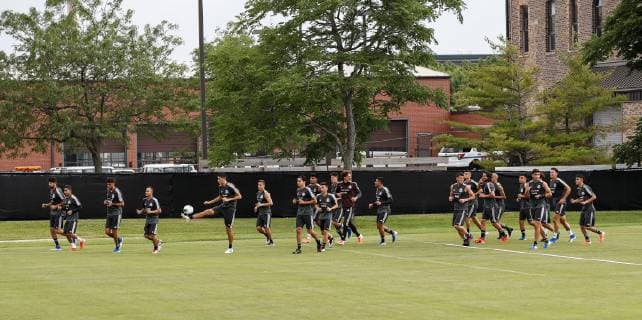 Players of the Mexican national soccer team participate in a training session in Chicago, USA, 4 July 2019. Mexico will face the United States on Sunday for the CONCACAF Gold Cup final. Training of the Mexican national soccer team !ACHTUNG: NUR REDAKTIONELLE NUTZUNG!  Copyright: xKAMILxKRZACZYNSKIx AME3658 20190705-636978886303001450