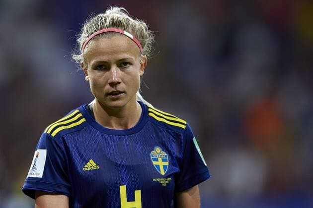 July 3, 2019 - Lyon, France - Hanna Glas (Paris Saint-Germain FC) of Sweden during the 2019 FIFA Women s World Cup France Semi Final match between Netherlands and Sweden at Stade de Lyon on July 3, 2019 in Lyon, France. Netherlands v Sweden: Semi Final - 2019 FIFA Women s World Cup France  - ZUMAn230 20190703_zaa_n230_593 Copyright: xJosexBretonx