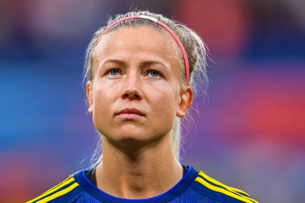 190703 Hanna Glas of Sweden ahead of the FIFA Women s World Cup semi-final match between Netherlands and Sweden on July 3, 2019 in Lyon. Photo: Petter Arvidson Bildbyran Kod PA 180100 bbeng fotboll football fotball soccer dam women kvinner frankrike france vm vm 2019 verdensmesterskap världsmästerskap fifa women s world cup 2019 world cup semifinal semi final knockout stage sweden sverige netherlands nederländerna Copyright: PETTERxARVIDSON BB190703PA258