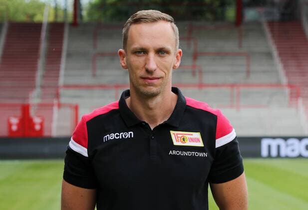 Christopher Busse Reha-Trainer Fußball Fussball Bundesliga Herren DFL Porträttermin Saison 2019 2020 06.07.2019 1.FC Union Berlin FCU Kader, Vorstellung, Präsentation, Pressetermin