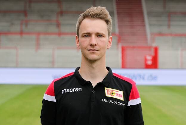 Maximilian Perschk (Physiotherapeut) Fußball Fussball Bundesliga Herren DFL Porträttermin Saison 2019 2020 06.07.2019 1.FC Union Berlin FCU Kader, Vorstellung, Präsentation, Pressetermin