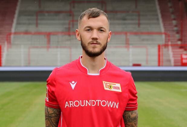 Marcel Hartel Fußball Fussball Bundesliga Herren DFL Porträttermin Saison 2019 2020 06.07.2019 1.FC Union Berlin FCU Kader, Vorstellung, Präsentation, Pressetermin