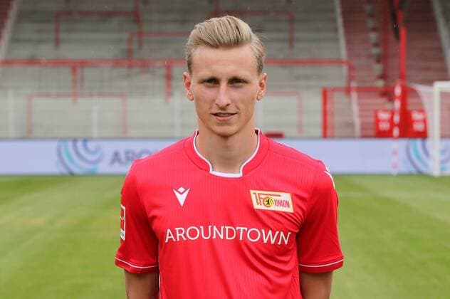 Joshua Mees Fußball Fussball Bundesliga Herren DFL Porträttermin Saison 2019 2020 06.07.2019 1.FC Union Berlin FCU Kader, Vorstellung, Präsentation, Pressetermin