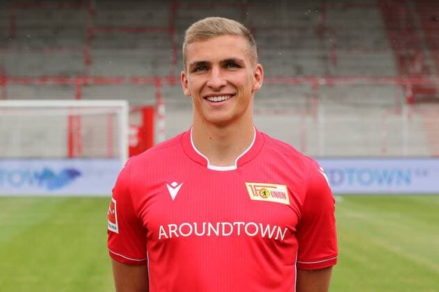 Grischa Prömel Fußball Fussball Bundesliga Herren DFL Porträttermin Saison 2019 2020 06.07.2019 1.FC Union Berlin FCU Kader, Vorstellung, Präsentation, Pressetermin