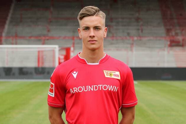 Laurenz Dehl Fußball Fussball Bundesliga Herren DFL Porträttermin Saison 2019 2020 06.07.2019 1.FC Union Berlin FCU Kader, Vorstellung, Präsentation, Pressetermin