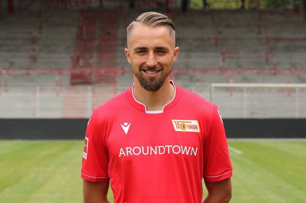 Florian Hübner Fußball Fussball Bundesliga Herren DFL Porträttermin Saison 2019 2020 06.07.2019 1.FC Union Berlin FCU Kader, Vorstellung, Präsentation, Pressetermin