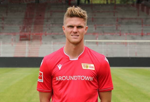 Marius Bülter Fußball Fussball Bundesliga Herren DFL Porträttermin Saison 2019 2020 06.07.2019 1.FC Union Berlin FCU Kader, Vorstellung, Präsentation, Pressetermin