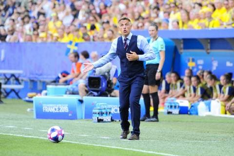 Philip Neville (entraineur de l equipe d Angleterre) FOOTBALL: Coupe du monde feminine - Angleterre vs Suede - petite finale - Nice - 06 07 2019 NorbertScanella PanoramiC 