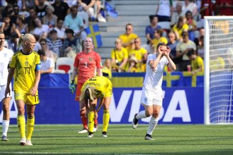 Ellen White (Angleterre) - joie FOOTBALL: Coupe du monde feminine - Angleterre vs Suede - petite finale - Nice - 06 07 2019 NorbertScanella PanoramiC 