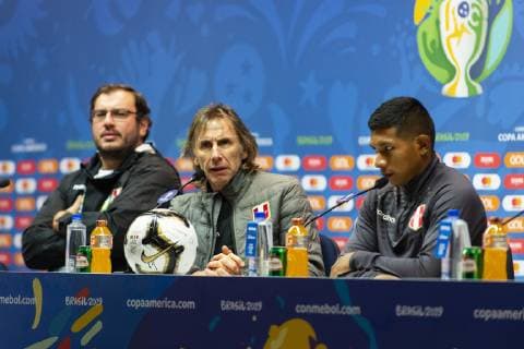 Coletiva Equipe do Perú RIO DE JANEIRO, RJ - 06.07.2019: COLETIVA EQUIPE DO PERÚ - Technician Ricardo Alberto Gareca Nardi during the press conference, PK, Pressekonferenz of the Peruvian national team, Nationalteam held in Maracanã this afternoon, in Rio de Janeiro, Brazil. (Photo: Celso Pupo Fotoarena) x1758993x  CelsoxPupo