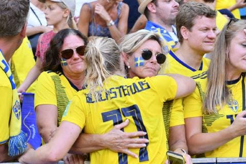 Stina Blackstenius (Suede) - joie - fin de match FOOTBALL: Coupe du monde feminine - Angleterre vs Suede - petite finale - Nice - 06 07 2019 NorbertScanella PanoramiC 