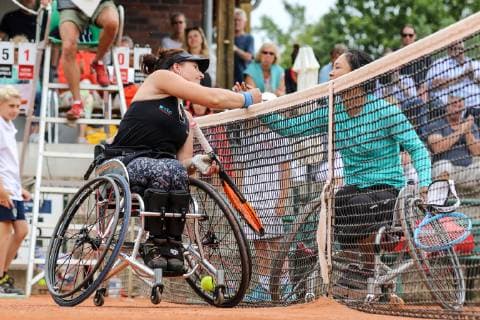 Katharina KRUGER (GER) 2 und Zhenzhen ZHU (CHN) 5 , 31. German Open Rollstuhltennis 2019, ITF, Berlin, 06.07.2019,