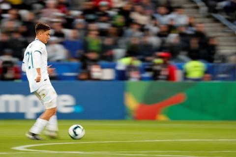 Argentina s Paulo Dybala in action during the Copa America 2019 3rd place soccer match between Argentina and Chile, at Arena Corinthians Stadium in Sao Paulo, Brazil, 6 July 2019. Argentina vs. Chile !ACHTUNG: NUR REDAKTIONELLE NUTZUNG!  Copyright: xPauloxWhitakerx SCA2597 20190706-636980485104211813