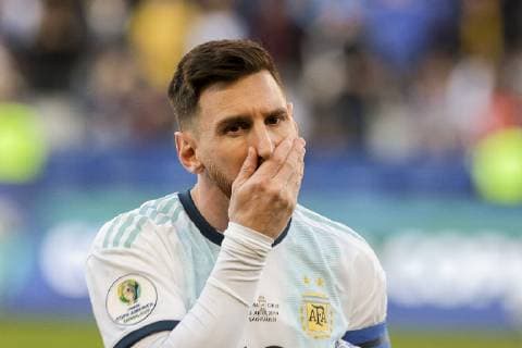 Futbol, Argentina vs Chile Copa America 2019 El jugador de la seleccion argentina Lionel Messi, es fotografiado durante el partido de de definicion del tercer lugar de la Copa America realizado en el estadio Arena de Corinthians de San Pablo, Brasil. 06 07 2019 Leo Pinheiro Dia Esportivo Photosport Football, Argentina vs Chile Copa America Championship 2019 Argentina s player Lionel Messi, is pictured during the Copa America definition of the third place match held at the Arena do Corinthians stadium in Sao Paulo, Brazil. 06 07 2019 Leo Pinheiro Dia Esportivo Photosport Argentina vs Chile, Copa America 2019 