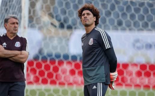 Goalkeeper Guillermo Ochoa of Mexico participates in a practice session, at Soldier Field in Chicago, Illinois, USA, 6 July 2019. Mexico will face the United States on Sunday in the final of the CONCACAF Gold Cup. Mexico s national soccer team training !ACHTUNG: NUR REDAKTIONELLE NUTZUNG!  Copyright: xJULIOxPEREZx AME4376 20190707-636980694459533280