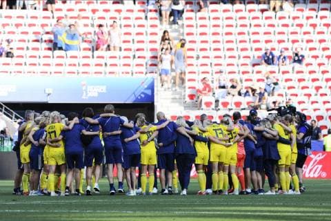 Fin de match - Equipe de Suede FOOTBALL: Coupe du monde feminine - Angleterre vs Suede - petite finale - Nice - 06 07 2019 NorbertScanella PanoramiC 