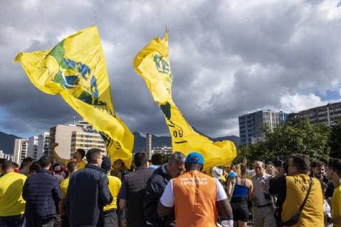 Fußball, Copa America, Finale, Brasilien - Peru vor Spielbeginn Brazil vs. Peru RIO DE JANEIRO, RJ - 07.07.2019: BRAZIL VS. PERU - Valid during the Copa America 2019 final, held this Sunday (07) at the Maracanã Stadium in Rio de Janeiro, RJ. (Photo: Celso Pupo Fotoarena) x1759379x  CelsoxPupo