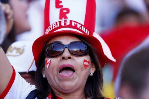Fußball, Copa America, Finale, Brasilien - Peru A Peruvian fan cheers for her team before the Copa America 2019 final soccer match between Brazil and Peru, at Maracana Stadium in Rio de Janeiro, Brazil, 7 July 2019. Brazil vs. Peru !ACHTUNG: NUR REDAKTIONELLE NUTZUNG!  Copyright: xYurixEdmundox SCA2645 20190707-636981319451073708