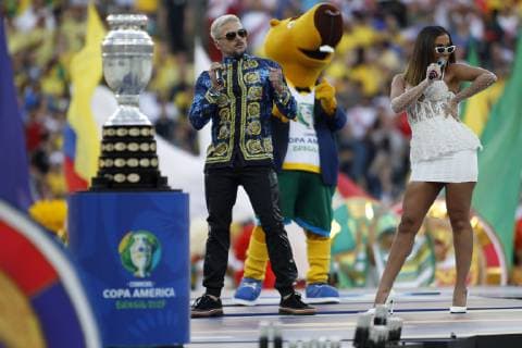 Fußball, Copa America, Abschlußfeier Futbol, Brasil vs Peru Copa America 2019 Accion antes del partido pro la Final de la Copa America realizado en el estadio Maracana, de Rio de Janeiro, Brasil. 07 07 2019 Adalberto Marques Dia Esportivo Photosport Football, Brasil vs Peru Copa America Championship 2019 Action prior the Final Copa America held at the Maracana stadium, de Rio de Janeiro, Brasil. 07 07 2019 Adalberto Marques Dia Esportivo Photosport Brasil vs Peru , Copa America 2019 
