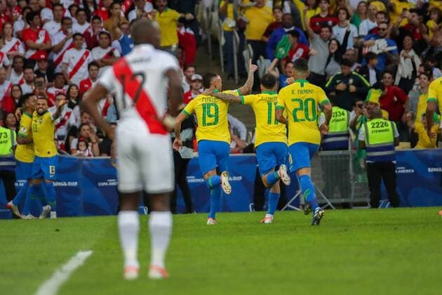 July 7, 2019 - Rio De Janeiro, RIO DE JANEIRO, BRASIL - Brazil and Peru hold a match valid for the final of Copa America Brasil 2019, on sunday afternoon (07), at the Jornalista Mario Filho Stadium (MaracanoÂ£) in Rio de Janeiro- RJFoto: Cesar Sales BRAZIL X PERU - ZUMAa187 20190707_zsa_a187_011 Copyright: xCeSarxSales AmxPressx&xImagesx
