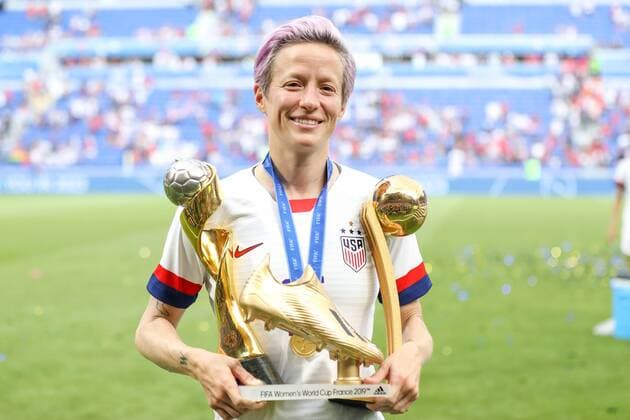 July 7, 2019, Lyon, France: Rapinoe the United States celebrates victory against the Netherlands game valid for the Final of the Women s Soccer World Cup. Soccer 2019: Women s World Cup: Final: USA 2:0 Netherlands  - ZUMA19 - 20190707_mda_c233_006 Copyright: xVanessaxCarvalhox