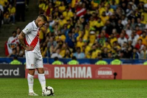 Brazil vs. Peru RIO DE JANEIRO, RJ - 07.07.2019: BRAZIL VS. PERU - Paolo Guerrero during a match between Brazil and Peru, valid for the Copa America 2019 final, held this Sunday (07) at the Maracanã Stadium in Rio de Janeiro, RJ. (Photo: Nayra Halm Fotoarena) x1759635x  NayraxHalm