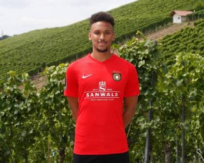 Jamil Dem ; Sonnenhof Grossaspach . Porträttermin SG Sonnenhof Grossaspach 2019-2020 . Grossaspach, GER, 08.07.2019 ,Fussball 3. Liga 2019 2020 .