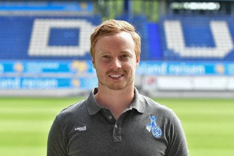 GER, offizieller Fototermin Porträttermin Portraettermin MSV Duisburg Co- Trainer & Analyst Philipp Klug; MSV Duisburg; 3. Liga - DFB, Porträttermin 2019 2020 quer, Querformat
