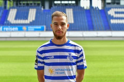 GER, offizieller Fototermin Porträttermin Portraettermin MSV Duisburg Spieler Ahmet Engin; MSV Duisburg; MSV Duisburg; 3. Liga - DFB, Porträttermin 2019 2020 quer, Querformat